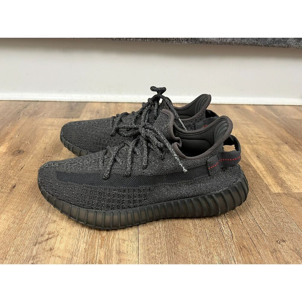Adidas Yeezy Boost 350 V2 Static Black Reflective FU9007 Shoes Men's 9 *READ